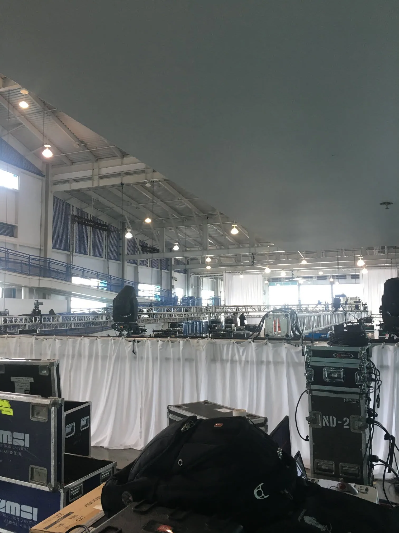 Patching A/V signal flow and rigging for the event